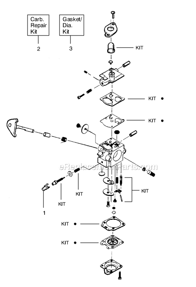 Page A Diagram and Parts List for TE500CXL Type 1 Weed Eater Trimmer